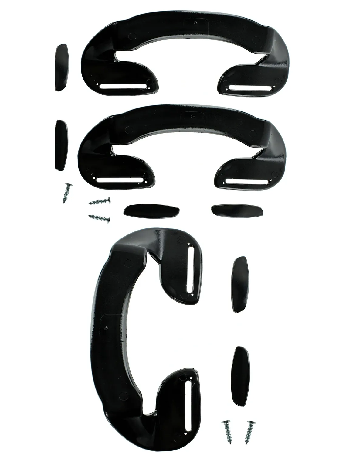 Ergonomic Adjustable Door Handle for Dometic Fridge/Freezer Black 2pk