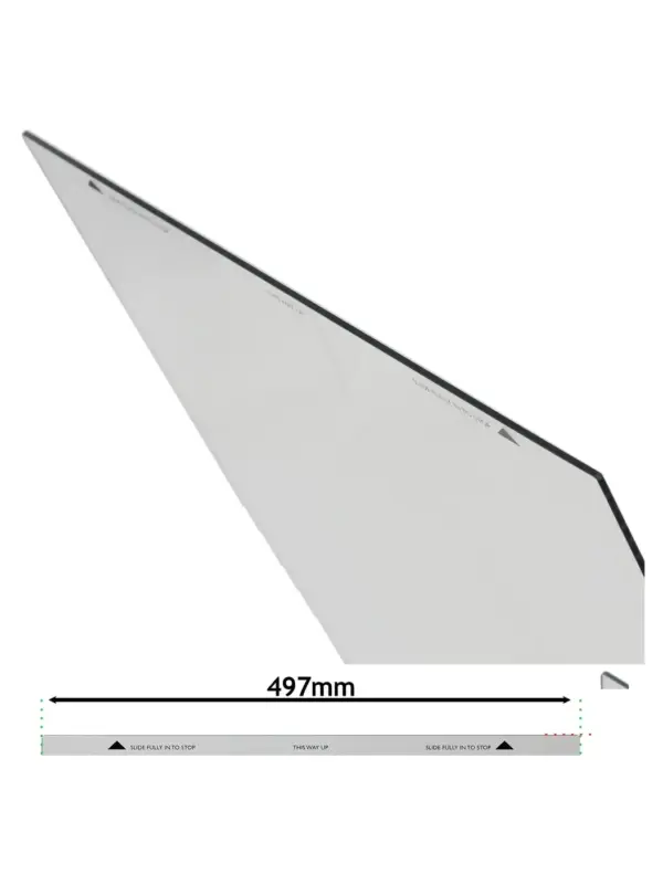 Essentials Waterline Oven Replacement Door Glass Panel 497 × 410 mm