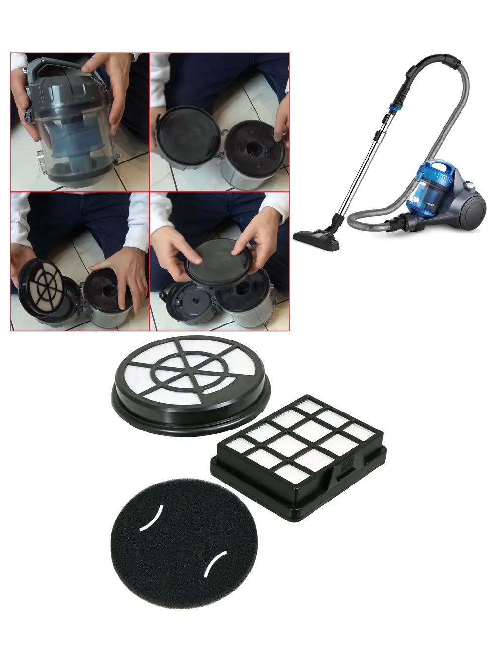 Eureka Whirlwind NEN110/NEN110A HEPA Filter Replacement Kit