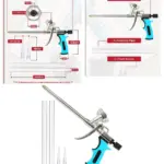 Expandable Foam Spray Gun for 750ml Threaded Cans – Caulking Kit