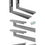 Extendable Adjustable Wall Mount Bracket for LG Microwaves Grey Silver