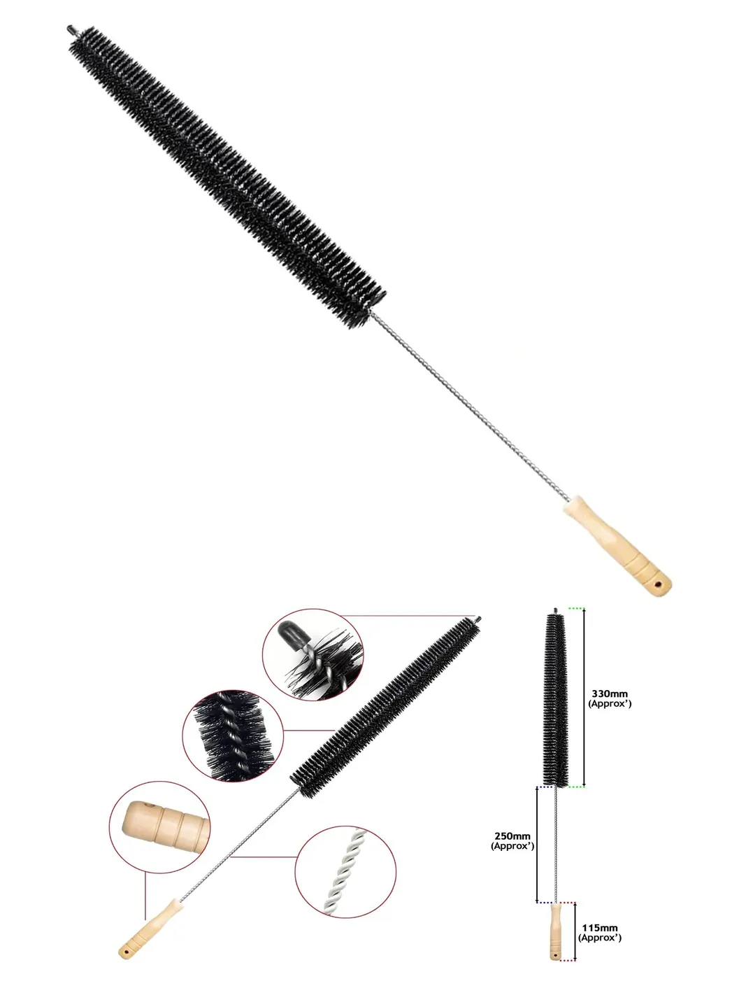 Extendable Cleaning Brush for Radiators, Washers & Dryer Lint