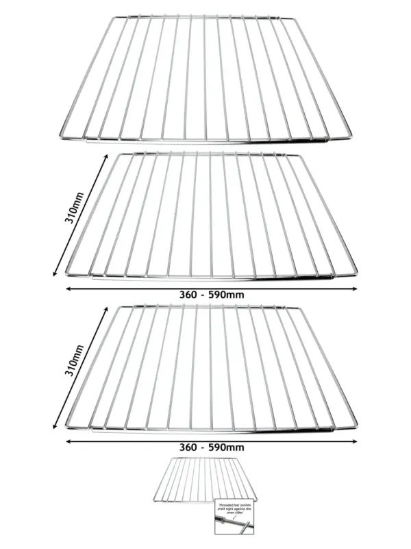 Extendable Shelf for Tricity Bendix Oven - 2 Pack