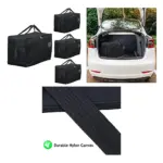 Extra Large Canvas Car Trunk Organizer Set - 4 Black 100L Storage Bags