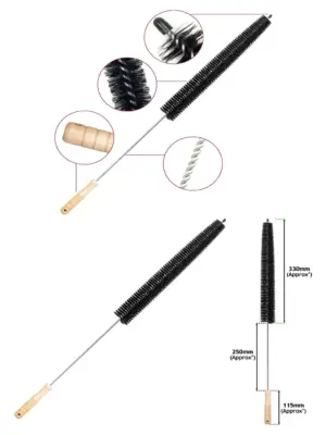Extra Long Reach Flexible Brush for Venetian Blinds Dust Removal