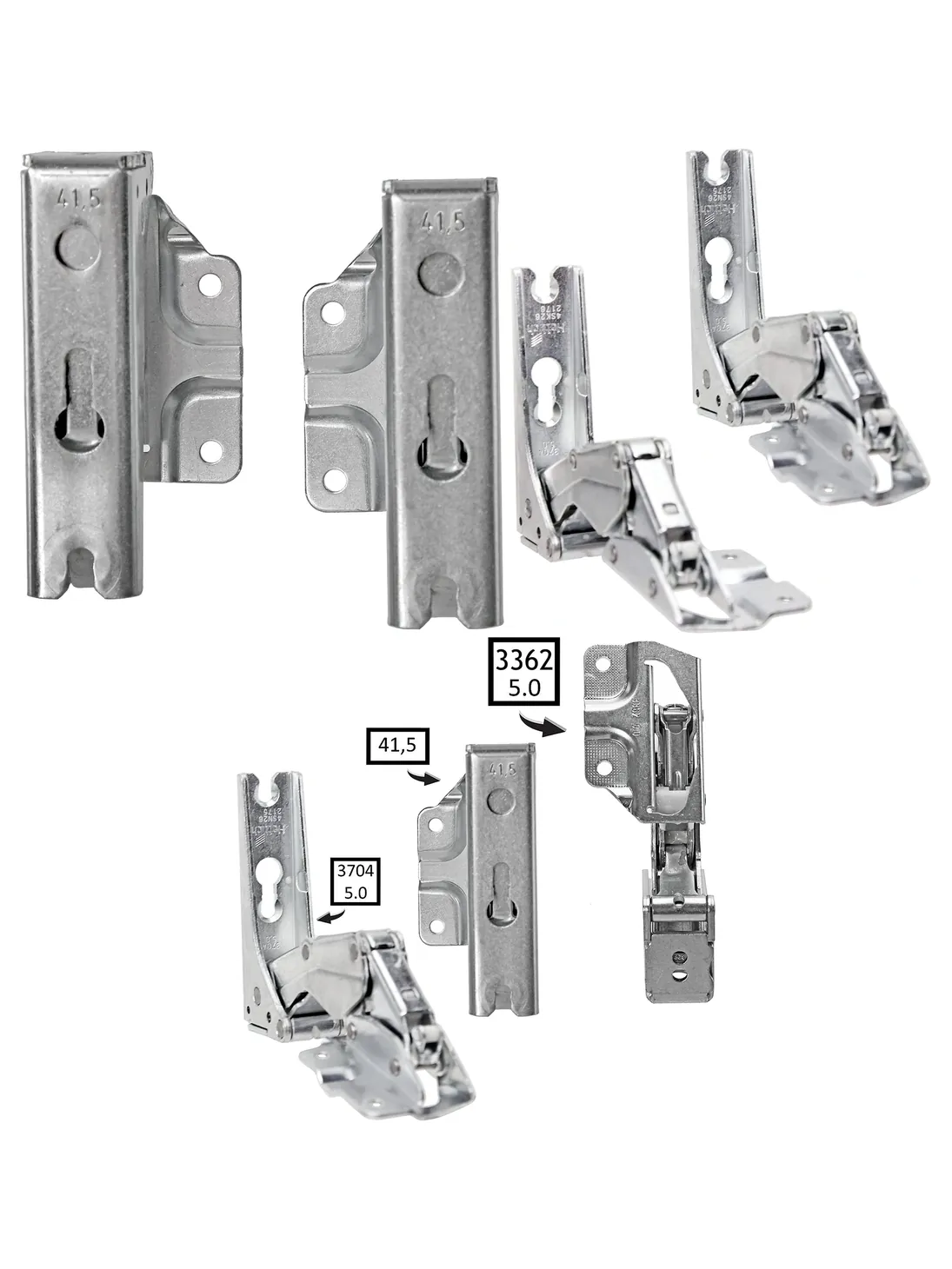 FIRENZI Fridge Freezer Door Hinges – Left & Right Pair, 3362/3363