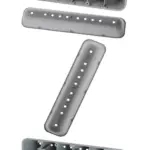 Flavel 10‑Hole Drum Paddle Lifter Arm – 211×48 mm, 3‑Pack
