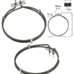 Flavel 1800W Fan Oven Replacement Heating Element – 2‑Turn Heater
