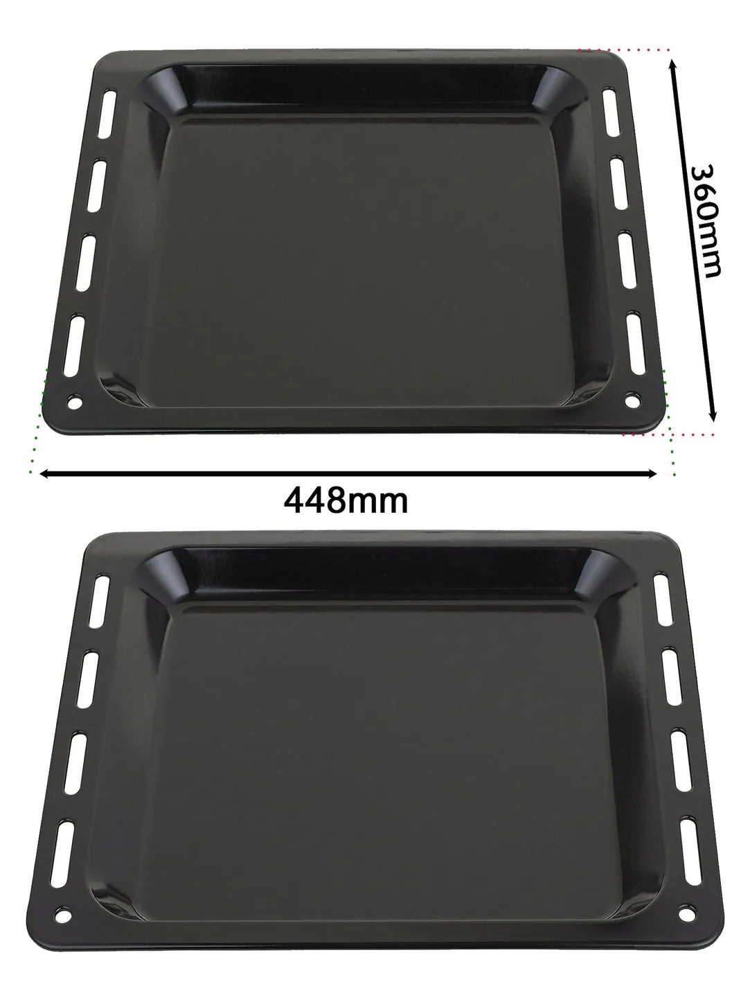 Flavel Enamel Baking Tray 448×360×25 mm – Fits DEHS6X/DGHS6X Ovens