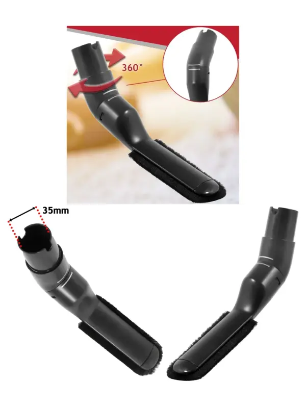 Flexible 35mm Vacuum Dusting Brush for Blinds & Crevices