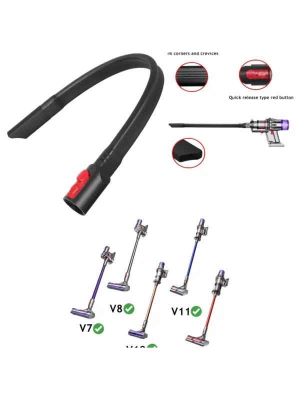 Flexible Dyson Crevice Tool for V7/V8/V10/V11/V15 & SV10‑SV12 Nozzles