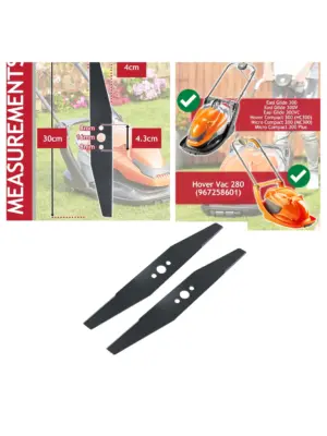 Flymo Easi Glide 300 Metal Blade Replacement – 30 cm, Pack of 2