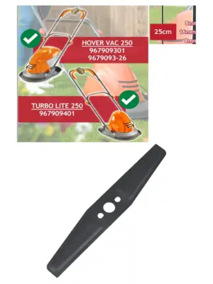 Flymo Hover Vac Turbo Lite 250 25cm Metal Replacement Blade