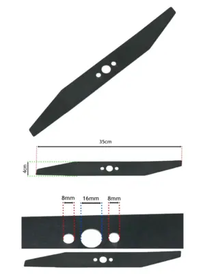 Flymo Hovervac 35 Turbo Vision Replacement Blade – 35cm Compact
