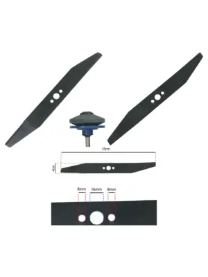 Flymo Hovervac 35 Turbo Vision Replacement Blade + Sharpener