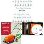 Flymo Lawn Rake Tines 42‑Pack for Compact 340/3400 Electric Scarifier