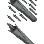 Flymo MC30 Micro Compact Mower Plastic Blade Set – 10 Black Blades
