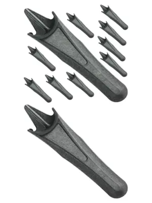 Flymo MC30 Micro Compact Mower Plastic Blade Set – 10 Black Blades
