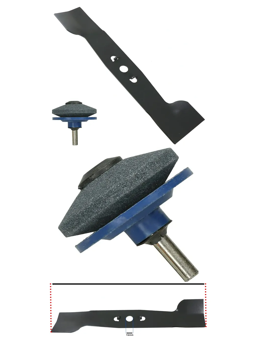 Flymo RE350-6 Blade 35cm for Turbo 350 Lawnmower + Sharpener