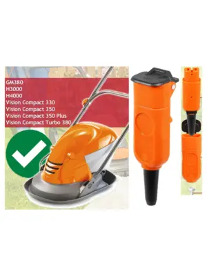 Flymo Rewireable 2‑Core Female Plug for 330‑380 Turbo & GM380 Mowers