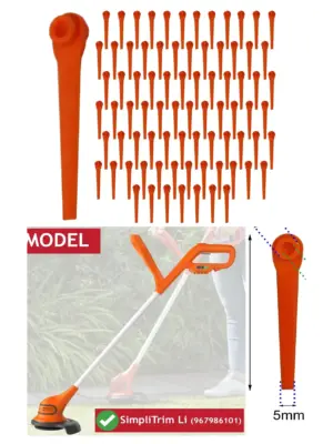 Flymo SimpliTrim Battery Trimmer Replacement Plastic Blades – 80 Pack