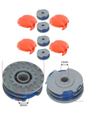 Flymo Trimmer Twin Line and Spool Set - 4 Replacement Lines and Spools