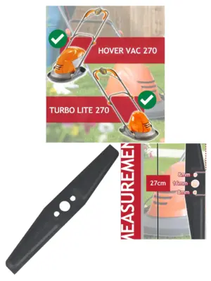 Flymo Turbo Lite 270 27cm Metal Replacement Blade for Hover Vac