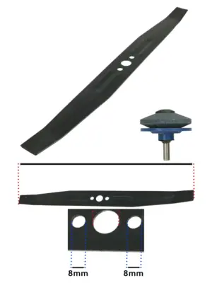 Flymo Turbolite 400 40cm Rotary Blade Replacement with Sharpener
