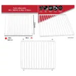 Fridgemaster Adjustable White Plastic Shelf with Extendable Arms