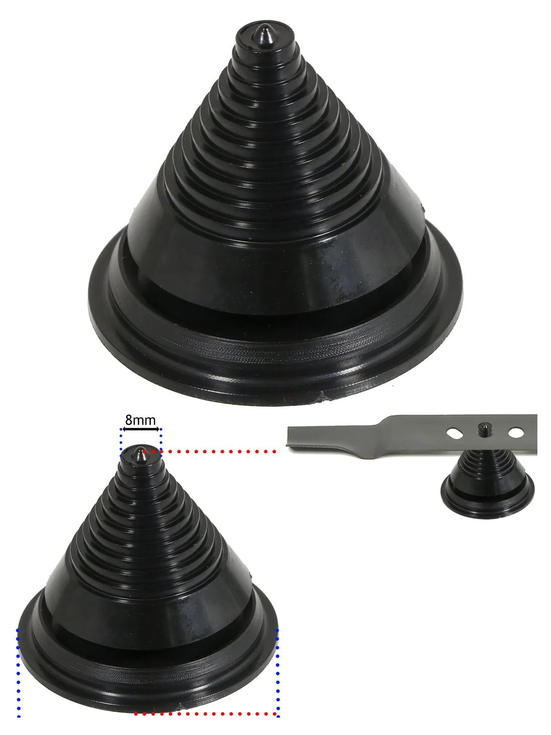 Garden Blade Sharpening Cone for Lawn Mower & Brushcutter Balancer