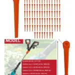 Gardena AccuCut Plastic Trimmer Blades 18/23R – 100 Pack Replacement