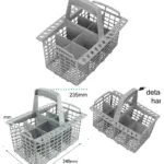 Genuine Ariston Creda Dishwasher Utensil Basket with Detachable Handle