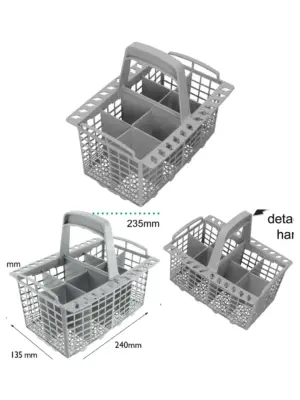 Genuine Ariston Creda Dishwasher Utensil Basket with Detachable Handle