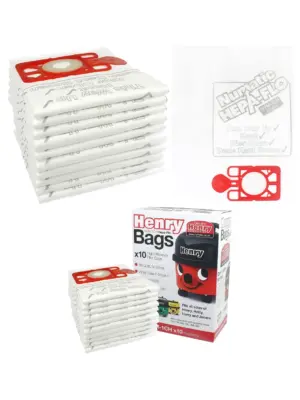 Genuine Henry HVR200 HVX200 HEPA-Flo Dust Bags NVM-1CH Pack of 10