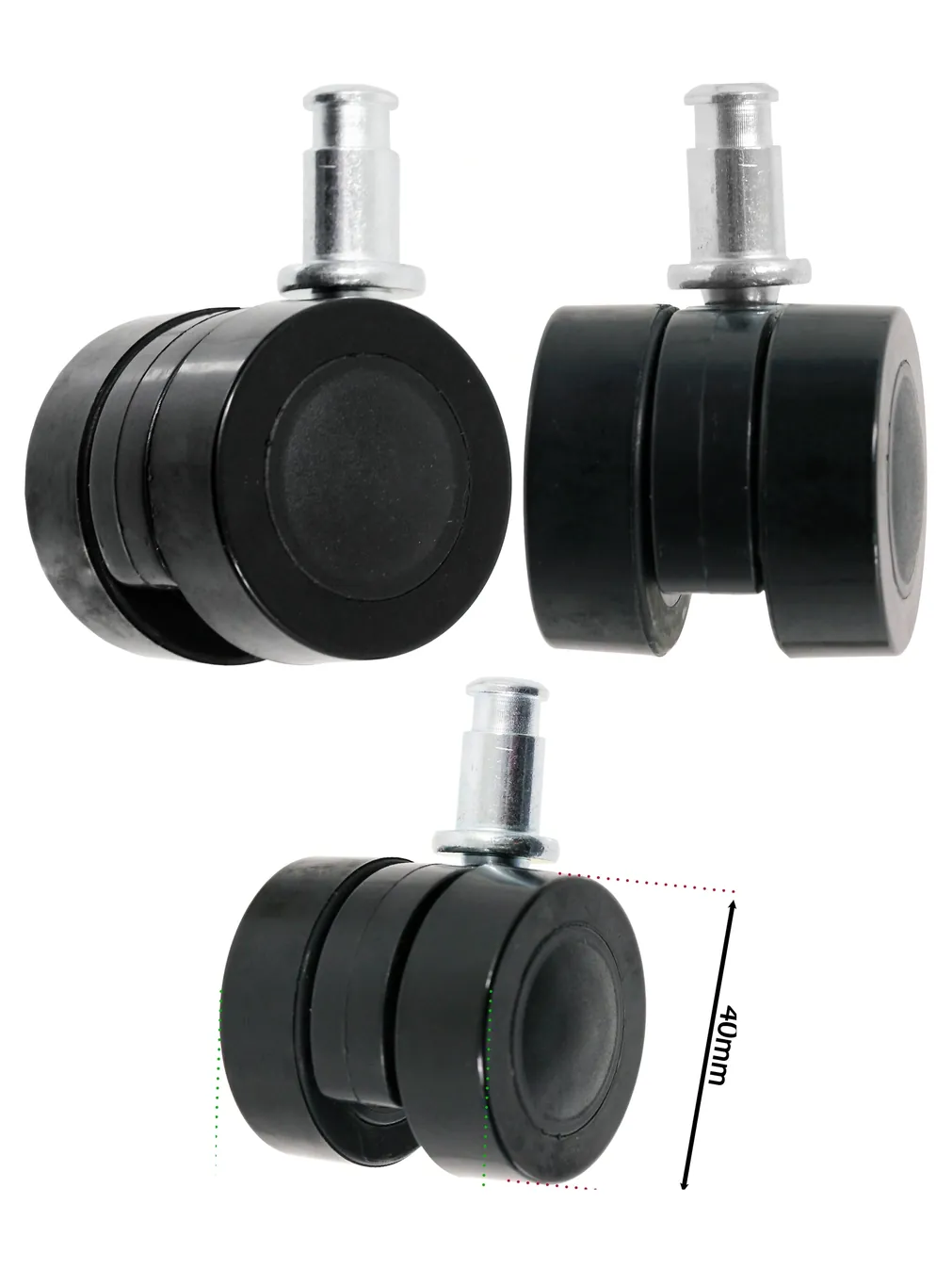 Genuine Numatic Henry/Hetty/James Front Twin Caster Wheel 40mm