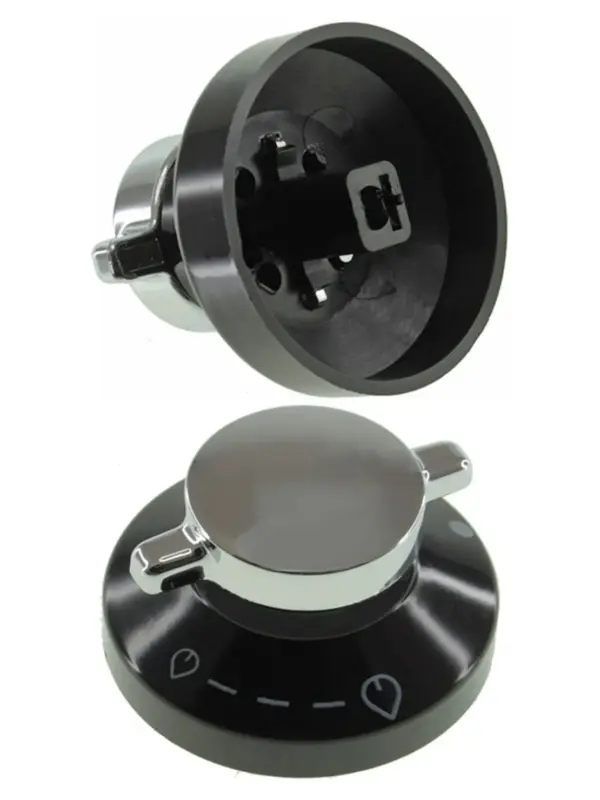 Glen Dimplex Gas Oven & Hob Control Knob – Black Silver