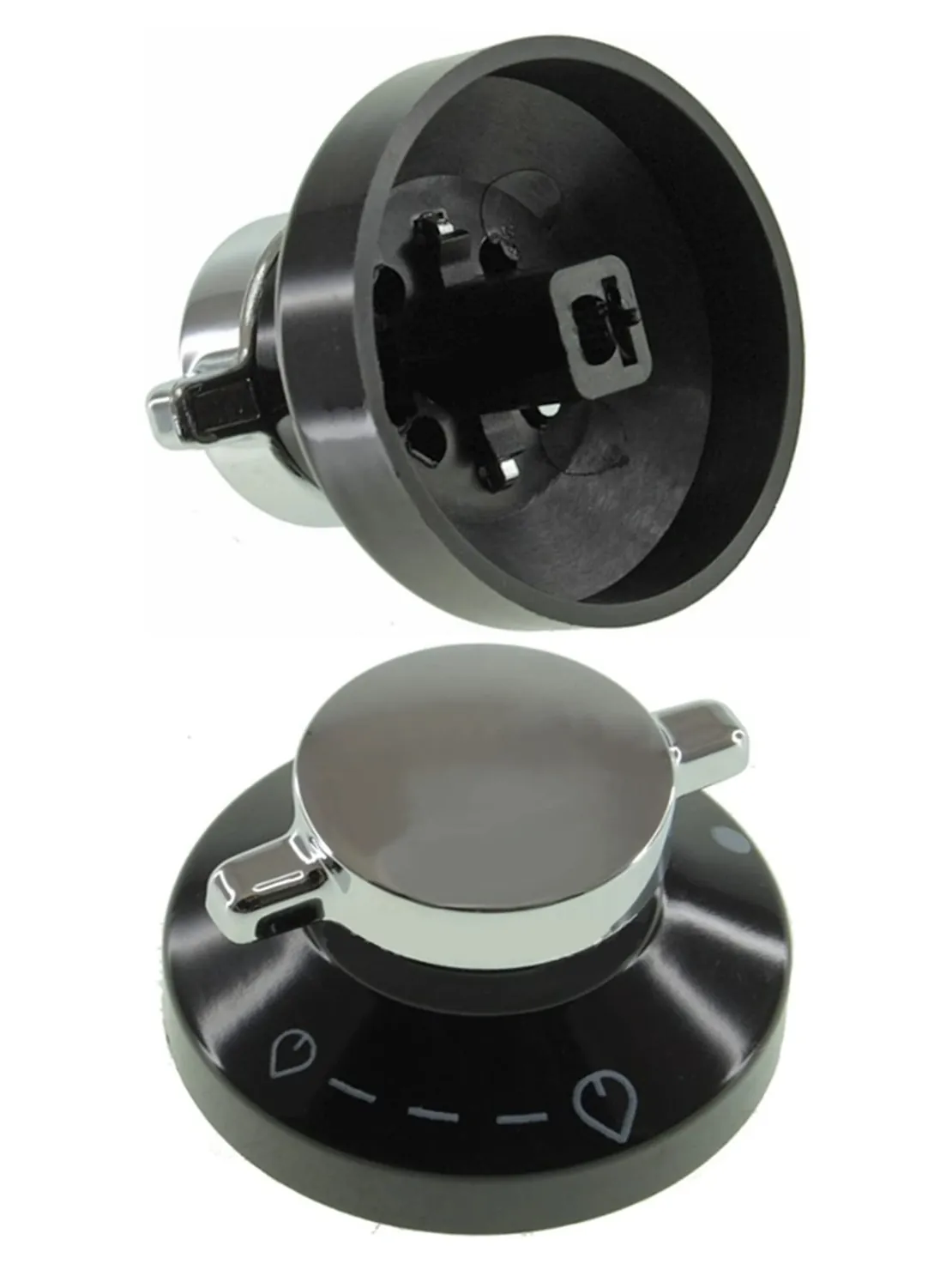 Glen Dimplex Gas Oven & Hob Control Knob – Black Silver