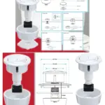 Gloss White Universal Dual Flush Cistern Push Button Kit