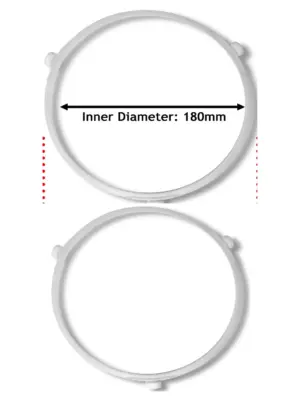 Goodman Microwave Turntable Glass Plate with 3‑Wheel Support