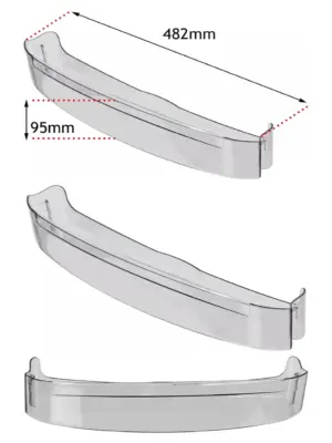 Gorenje Bottle Bar Shelf Tray for R6164E & RBIU/RIU7000AWD Fridges