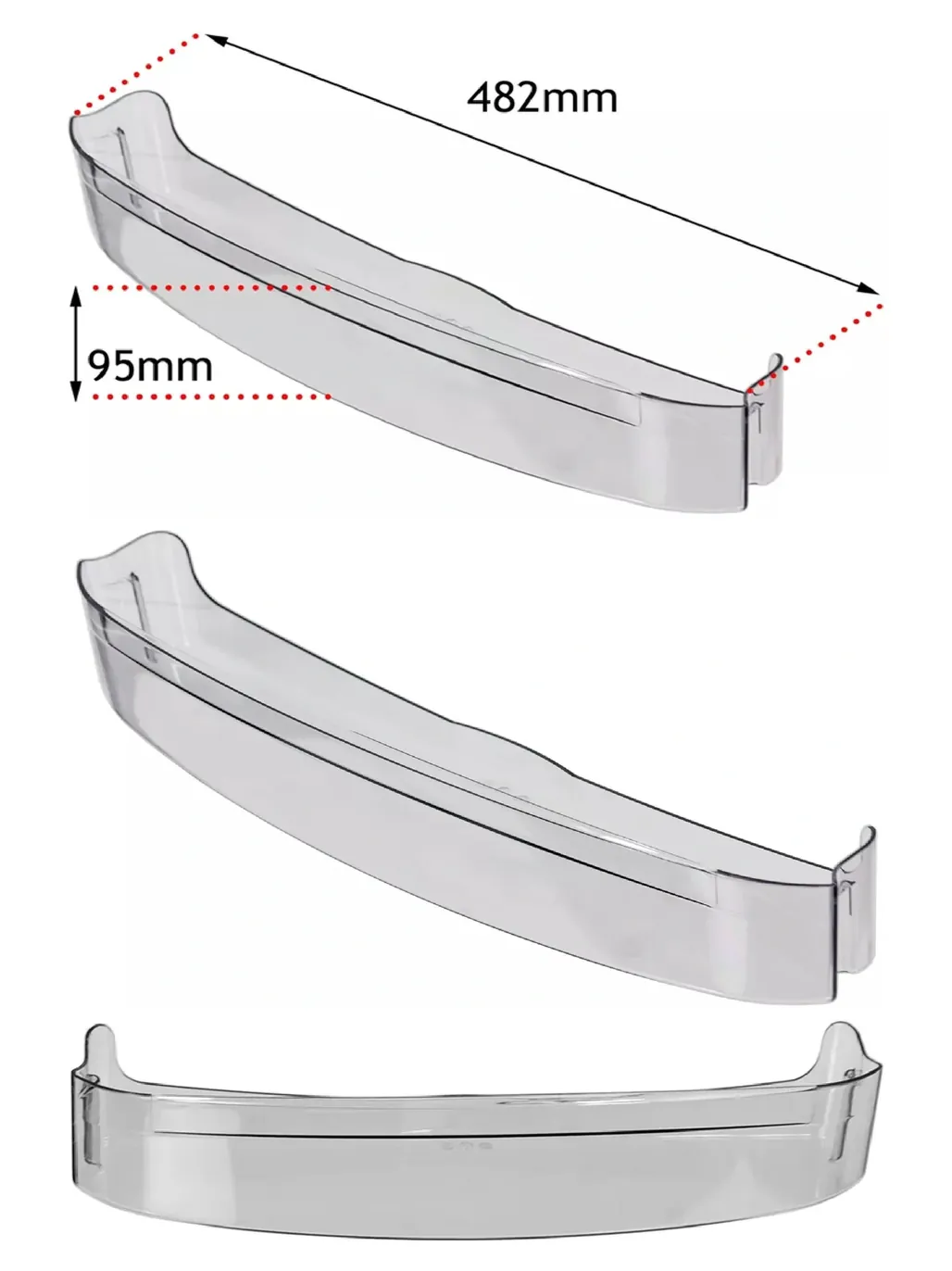Gorenje Bottle Bar Shelf Tray for R6164E & RBIU/RIU7000AWD Fridges
