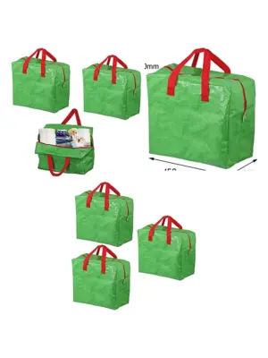 Green 3 Pack Large Baby Changing Bag 50L Diaper and Clothing Organizer