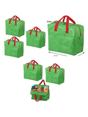 Green 50L Toy Storage Bags - Pack of 3 Large Teddy Bear Organizer
