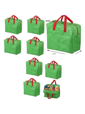 Green 50L Toy & Teddy Bear Storage Bags – Pack of 4 Large Organizers