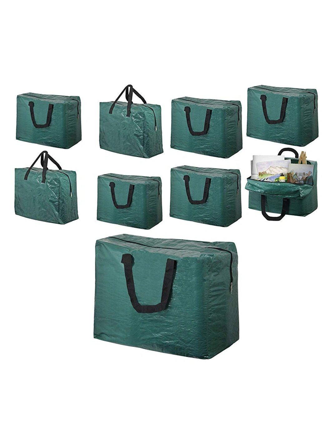 Green 75L Art Supply Storage Bag – Pack of 4 for Painting & Drawing