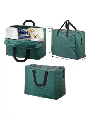 Green 75L Baby Diaper Changing Bag with Zippered Storage for Nappies