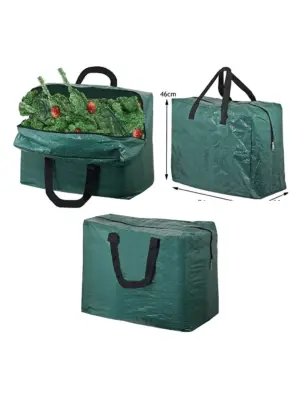 Green 75L Zip Storage Bag for Christmas Tree Decorations
