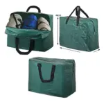 Green 75L Zip-Top Car Trunk Organizer for Travel & Storage
