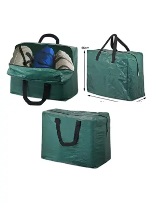 Green 75L Zip-Top Car Trunk Organizer for Travel & Storage
