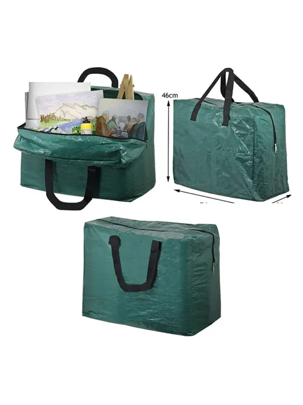 Green 75L Zippered Art Supply Storage Bag for Painting & Drawing